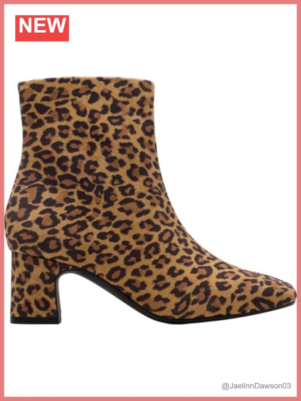 Suede Ankle Bootie with Block Heel and Inside Zip
